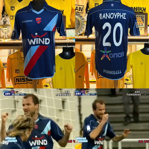 Panionios Football Jersey used, Fanouris Goundoulakis autograph