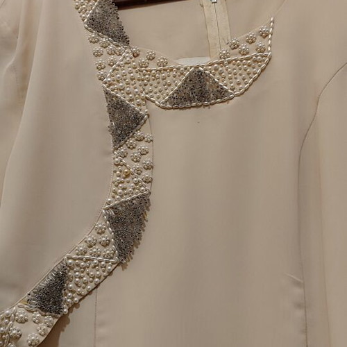 Beige Abiye Dress Set with Bolero Size M like new