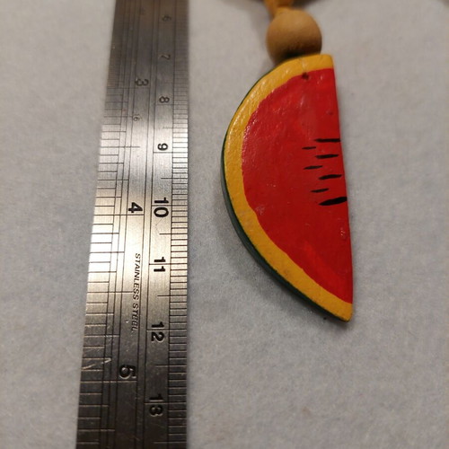 Wooden Watermelon Earrings like new, lightweight and long
