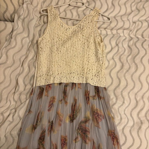 Cacharel mini summer dress used, size 38, 100% silk
