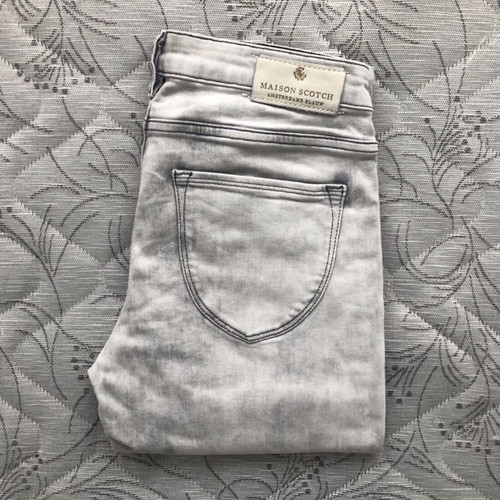 Maison Scotch La Parisienne Super Skinny Zip Jeans used, size 27, gray