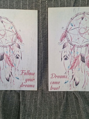 Wooden dreamcatcher decorations like new, set of 2
