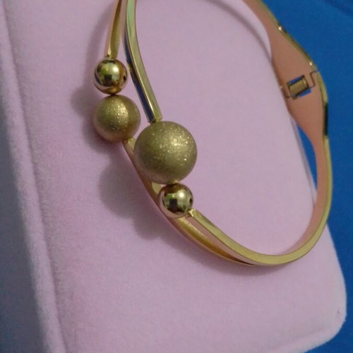 Bangle bracelet stainless steel gold plated, new