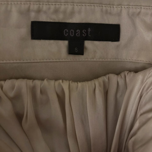 Coast beige silk cocktail dress very good condition, removable straps