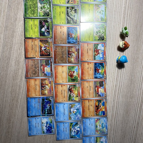 Pokemon Paldea Starters figures like new with Scarlet Violet TCG cards