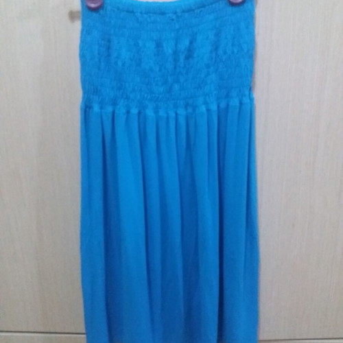 Strapless dress size S-M, blue, like new