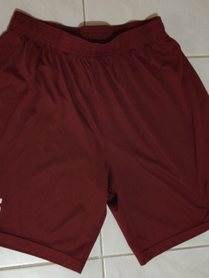 Macron football shorts used, size L, burgundy, number 35