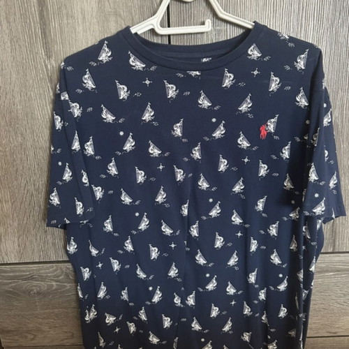 Polo short sleeve t-shirt Large blue new