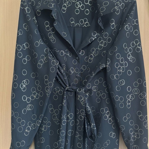 Mat dress black with gold rings s/m like new