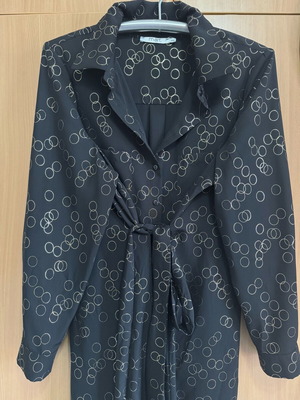 Mat dress black with gold rings s/m like new