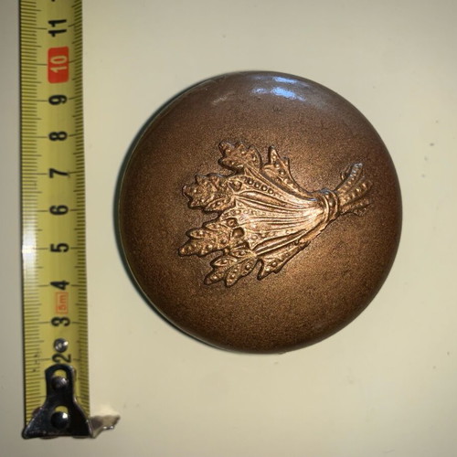 Bronze box used with carved legs and embossed design