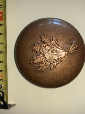 Bronze box used with carved legs and embossed design