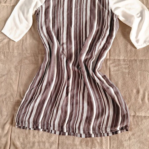 Women's dress like new vintage with collar, gray and white