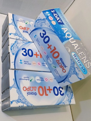 Aqualens Refresh 1-Day contact lenses -2.25 myopia, pack of 4 boxes