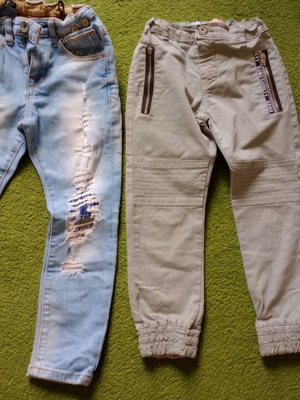 Jeans and fabric pants kids, sizes 6 and 5 years