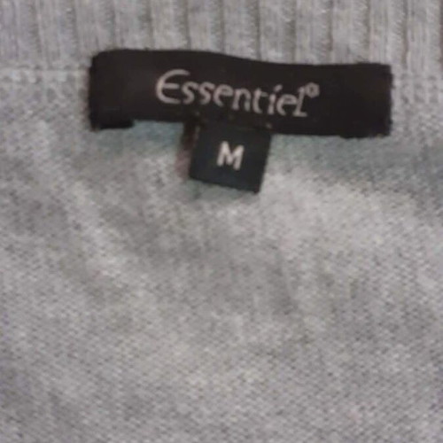 Essentiel women's grey knitted blouse dress with wool and cotton, size M like new