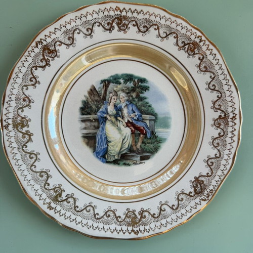 Vintage Keramikos plates set of 4, used