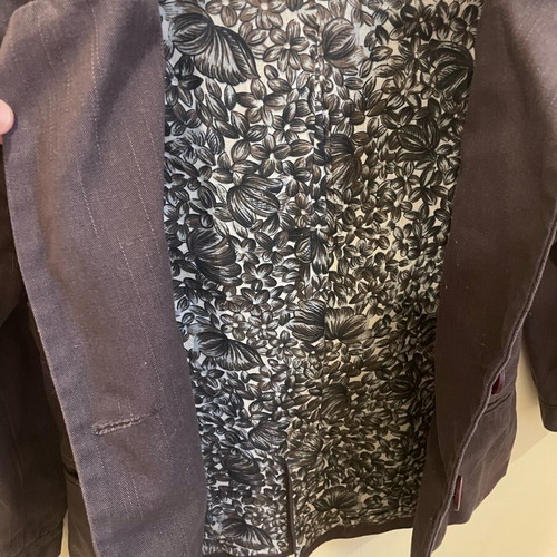 Nice Things women's jacket used, brown eggplant color