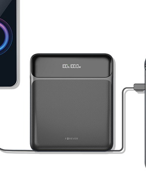 Forever TB-200 Powerbank 100W 20000mAh Συμβατό με laptop Καινούργιο Μαύρο