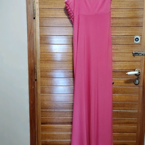 Pink maxi dress like new with one strap, size M/L Afterchock