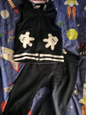 Σετ Orchestra Disney Mickey Mouse αμάνικη ζακέτα και παντελόνι σαν καινούργιο, 2-3 ετών