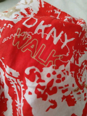 DKNY scarf like new, cotton 45x45cm with vibrant colors