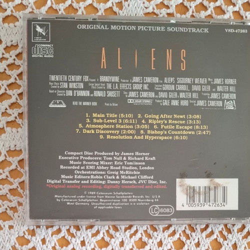 Aliens Original Motion Picture Soundtrack CD used, classical