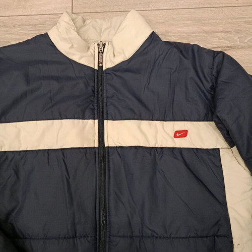 Nike Retro Reversible Jacket used, navy blue and cream