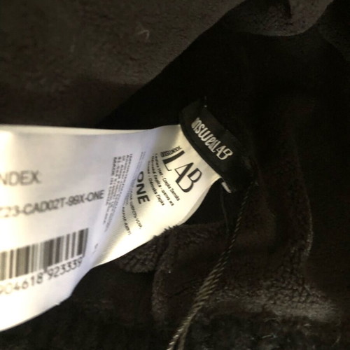 Cashmere wool knit cap new, black with fleece lining
