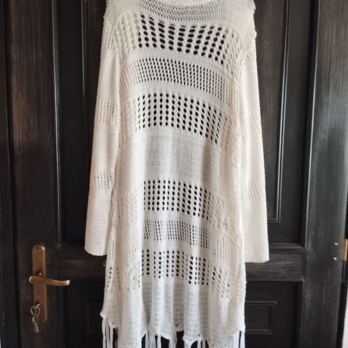 Boho loose and wrap cardigan Mat like new, white