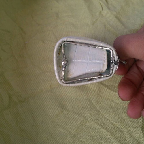 Wallet used for coins, 8.5x5cm, white