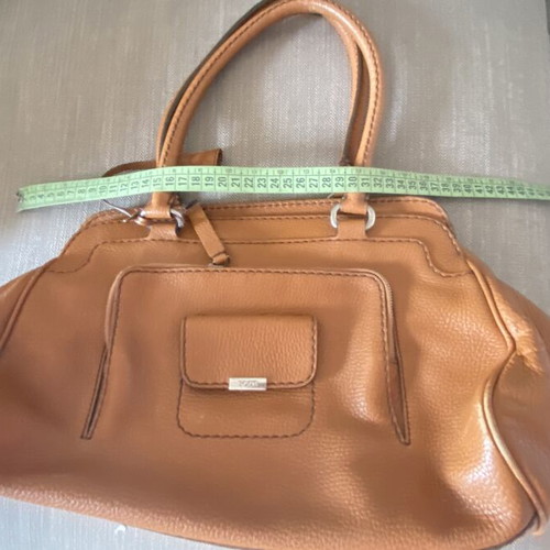 Tod’s leather handbag used, brown color