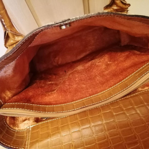 Handmade leather bag brown like new