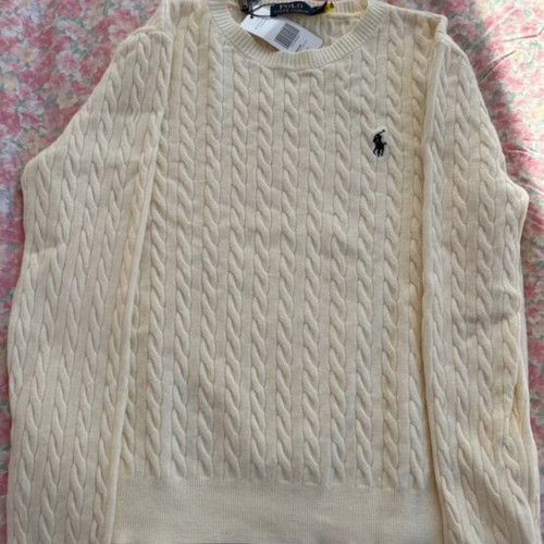 Polo Ralph Lauren Cable-Knit Sweater new, beige, size L