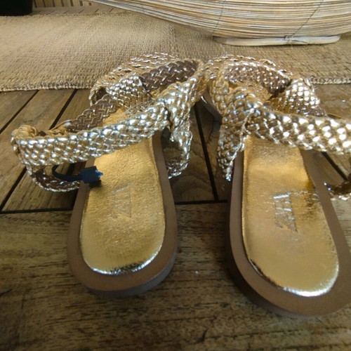 Zara gold platform sandals new, size 37
