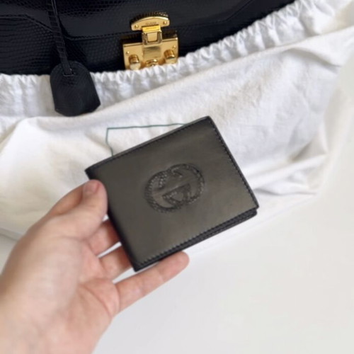 Gucci Lady Lock lizard skin shoulder bag used, large, black
