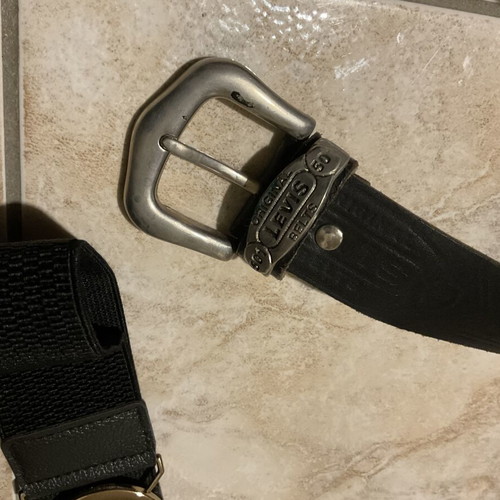 Set of 9 belts with new Polo Star waist bag and scarf, like new