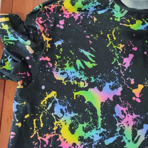 Men's colorful short sleeve t-shirt, size 6XL, cotton fabric