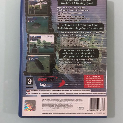 Bass Master Fishing PS2 | With Case & Cover | Excellent Condition