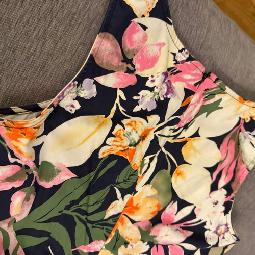 Raxevsky cotton floral midi dress like new, sleeveless, elegant line
