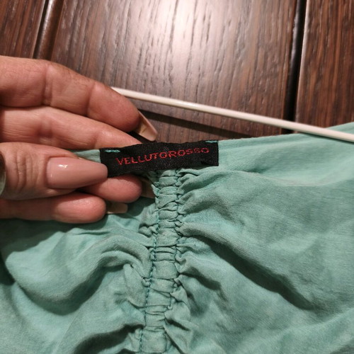 Velluto rosso dress turquoise like new, size S
