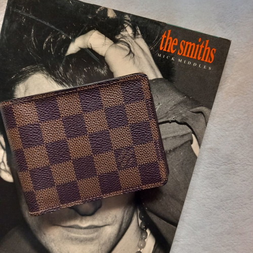 Louis Vuitton Damier canvas leather wallet, authentic, brown tones
