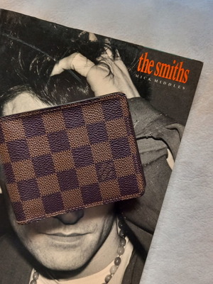 Louis Vuitton δερμάτινο πορτοφόλι Damier Canvas σαν καινούργιο, καφέ τόνους