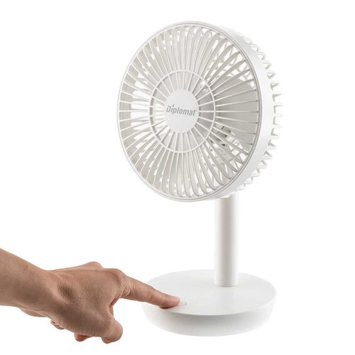 Diplomat DFX-363USB 6.3'' Desk Fan New, Rechargeable USB