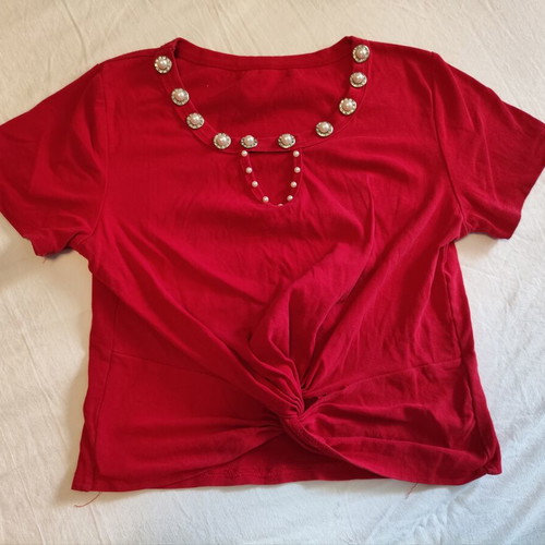 Blouse red, like new, size M