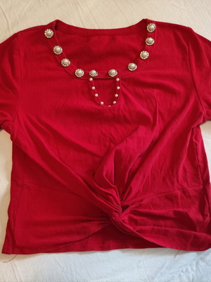 Blouse red, like new, size M