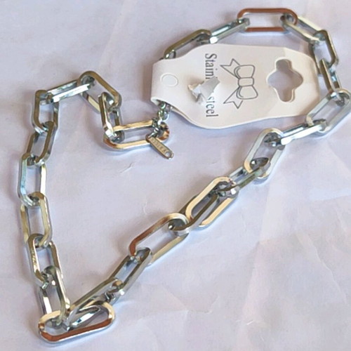 Steel Necklace New, Gold and Silver Color
