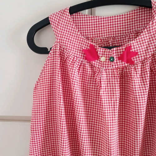 Vintage dress medium, white and red
