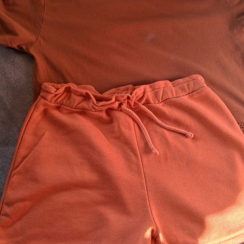 Zara girls' set used, brown and orange blouse with shorts
