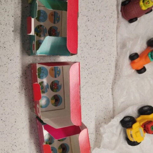 McDonald's MrMen Little Miss toy set of 4 new with boxes and stickers
